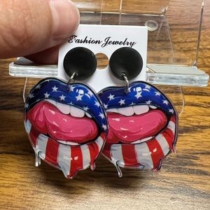 American, Independence Day, USA Acrylic Earrings